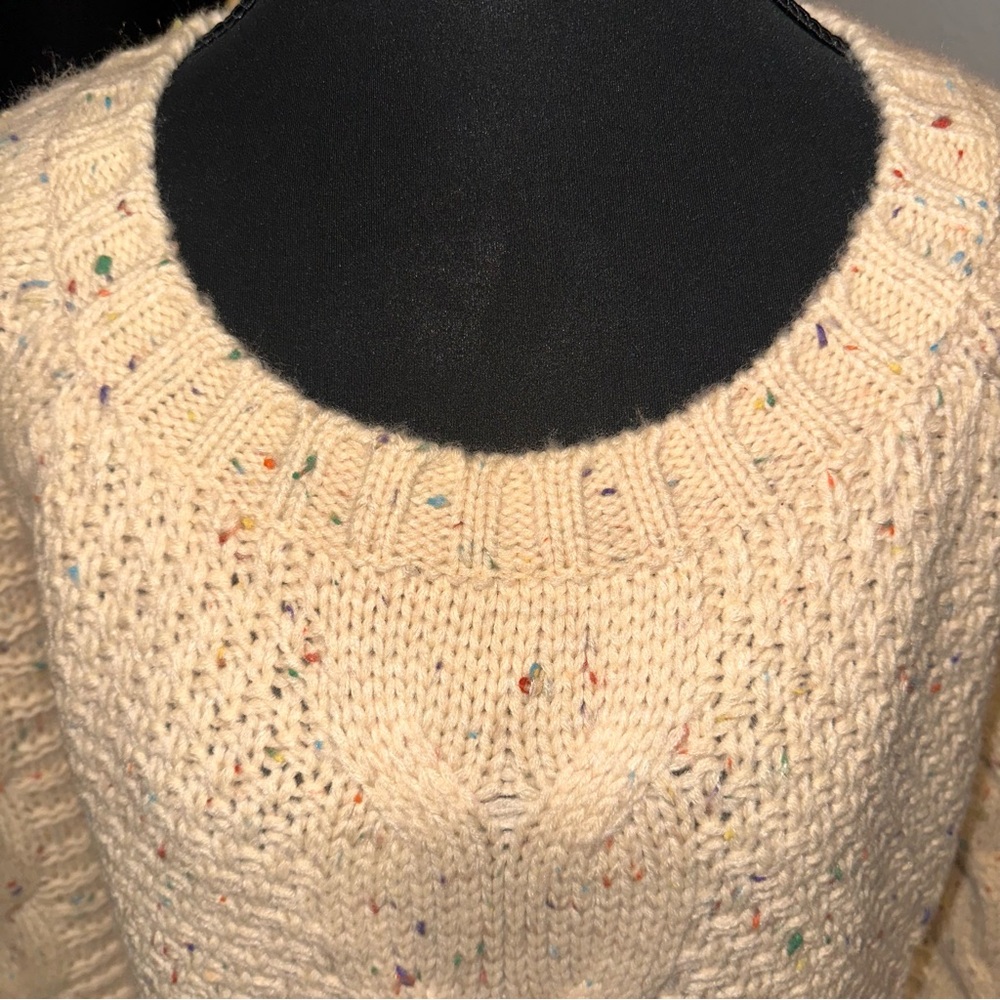 Urban Decay Beige Confetti Cable Knit Sweater | Size Small - Picture 3 of 9